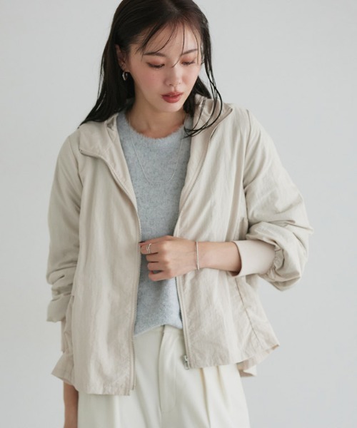 「Pierrot」 ジップアップパーカー M アイボリー レディース_画像7