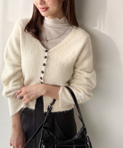 「mily bilet」 ニットカーディガン X-LARGE レッド レディース_画像5