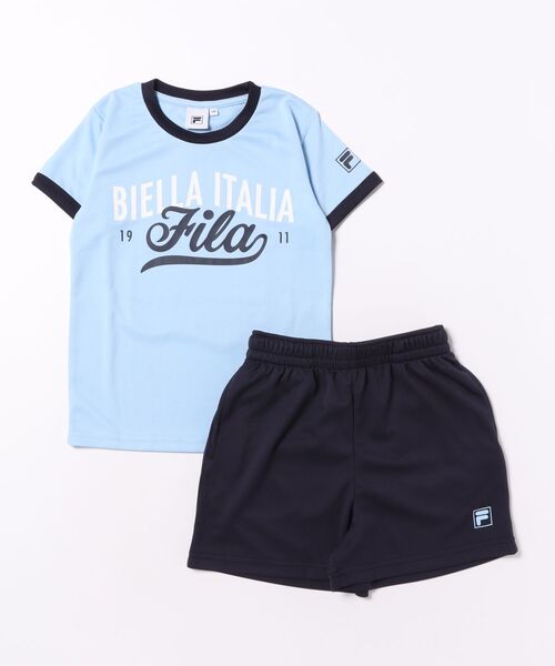 フィラティシャツ2枚とショートパンツ3点セット FILA（フィラ） tシャツ Tシャツ＋ショートパンツ上下2点セット キッズ