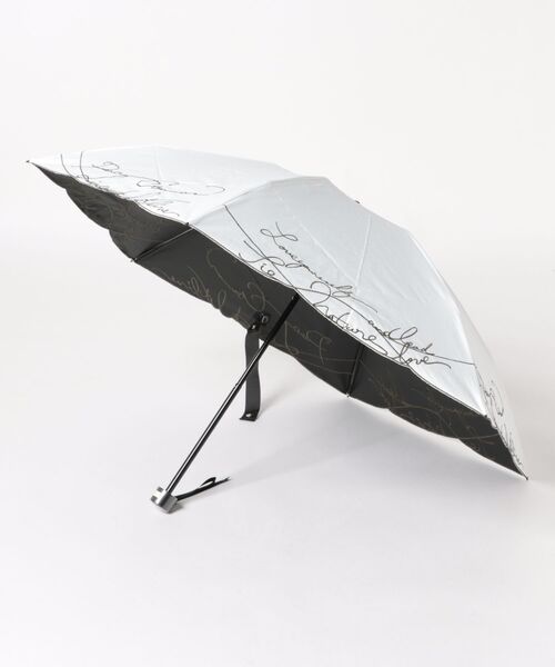 ビューランスカリグラフィー刺しゅう柄晴雨兼用パラソル傘 新品未使用 Beaurance（ビューランス） 日傘 uvカット 折りたたみ傘 「 （ビュー