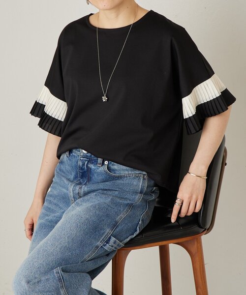 BEARDSLEY(ビアズリー) tシャツ プリーツソデカットソー レディース BEARDSLEY(ビアズリー) tシャツ プリーツソデカットソー レディース
