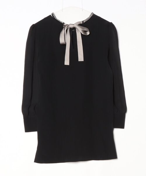 「ADEAM」 長袖ブラウス 2 ブラック レディース_画像2