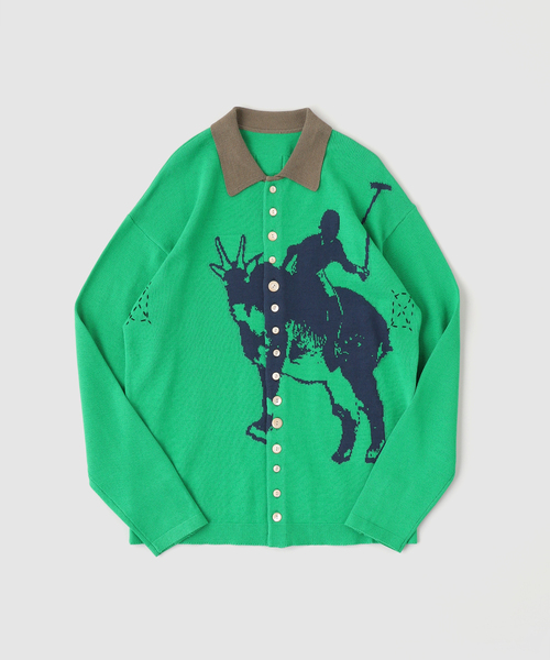FAF Fake As Flowers ニットポロシャツ ポロシャツ FAF (FAKE AS FLOWERS) / フェイク アズ フラワーズ KNIT