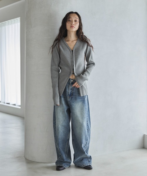 「feepur」 ニットカーディガン MEDIUM アイボリー レディース_画像4