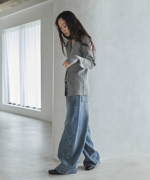 「feepur」 ニットカーディガン MEDIUM アイボリー レディース_画像5