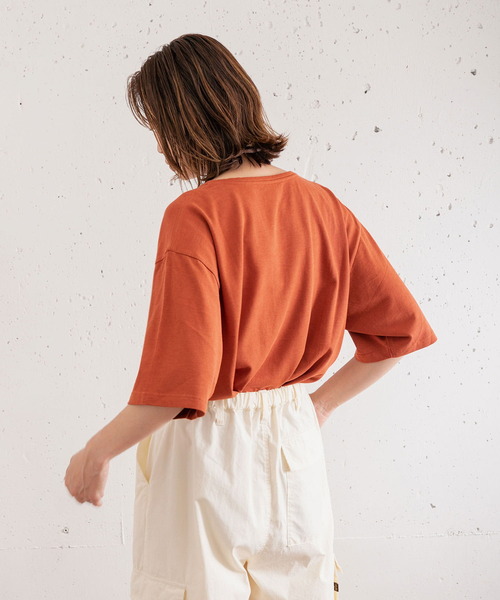 「EKAL」 半袖Tシャツ ONE オフホワイト レディース_画像2