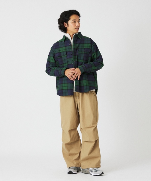 「Prentiss」 長袖シャツ MEDIUM ネイビー メンズ_画像3