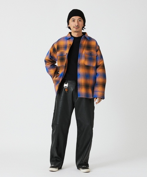 「Prentiss」 長袖シャツ MEDIUM ネイビー メンズ_画像4