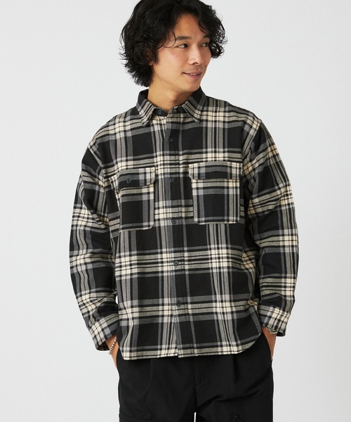 「Prentiss」 長袖シャツ MEDIUM ネイビー メンズ_画像6
