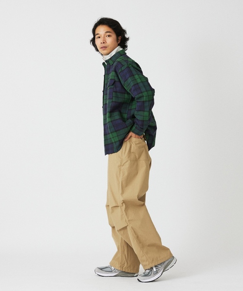 「Prentiss」 長袖シャツ MEDIUM ネイビー メンズ_画像9