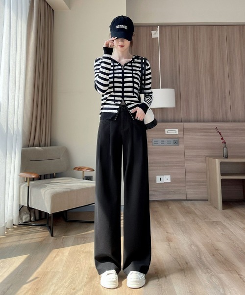 「HANDO」 スラックス M ベージュ レディース_画像8