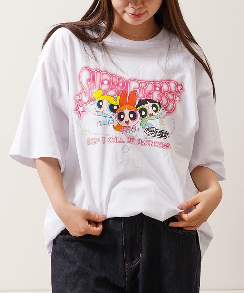 tシャツ 半袖 POWERPUFF GIRLS / パウパフ ガールズ オーバーサイズ