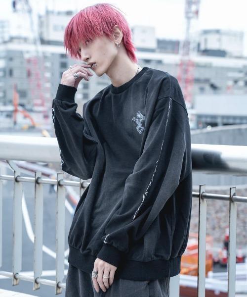 gibous トレーナー スウェット gibous/ギボス/snake cross trainer