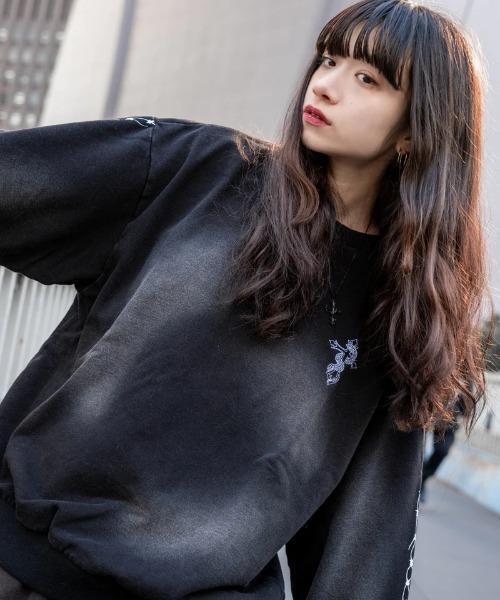 gibous トレーナー スウェット gibous/ギボス/snake cross trainer