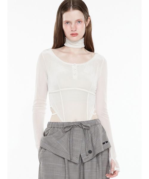 SORIN（ソリン） tシャツ Sheer Sleeves Bodysuit / シアースリーブ