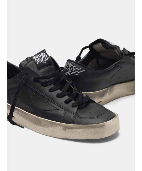 スニーカー GOLDEN GOOSE Stardan sneakers total black leather メンズの画像