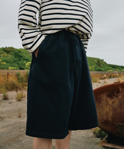 WYM LIDNM ハーフパンツ ワイドパンツ パンツ VINTAGE BLACK WASHED 