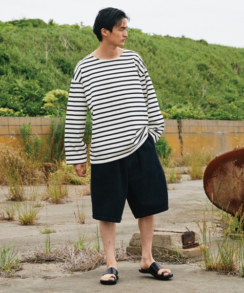 WYM LIDNM ハーフパンツ ワイドパンツ パンツ VINTAGE BLACK WASHED 