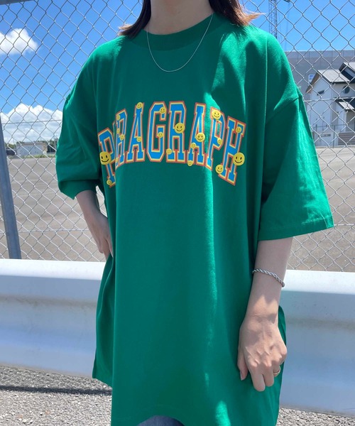 【Paragraph】★関税込★25SSマルチ ロゴ Tシャツ Paragraph tシャツ 「Paragraph/パラグラフ」マルチスマイルロゴ