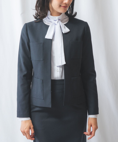 美品 NARACAMICIE ナラカミーチェ ノーカラージャケット フレアスカート 0 S相当 ウール他 セットアップ スーツ ひざ丈 ツイード レディース AU4014A61 NARACAMICIE - 美品 NARACAMICIE ナラカミーチェ ノーカラージャケット