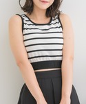 tシャツ 裾ロゴタンク レディースの詳細画像1