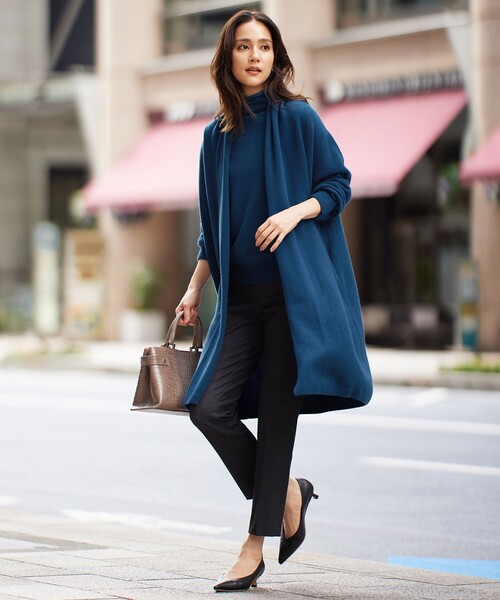 ニット 【洗える】ソフトウールハイゲージパフスリーブハイネック ニット ニット 洗える ソフトウールハイゲージパフスリーブハイネック