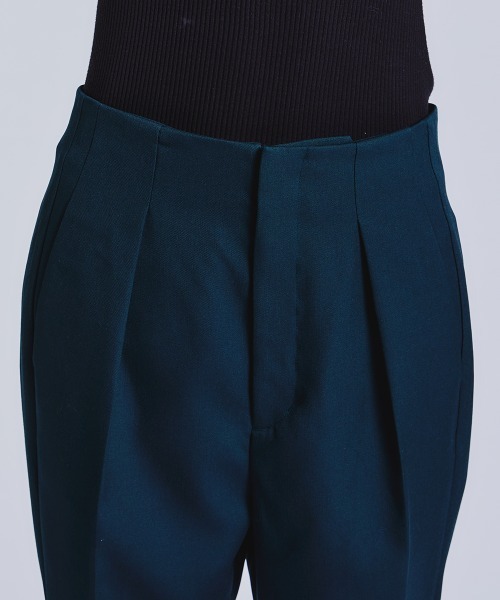 Sov. パンツ ウールハイウエストワイドパンツ レディース