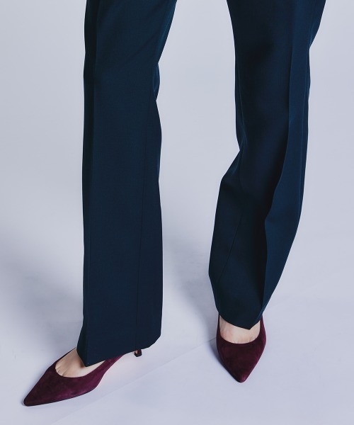 未使用に近いSov. ソブ　ダブルスタンダード　ウールハイウエストワイドパンツ Sov. / GREEN WOOLワイドパンツ(SALE) BOTTOMS Night STORE