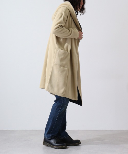 ガウン、コート、ローブ FUNALIVE ノーカラーコート コート Microfleece gown coat / マイクロ