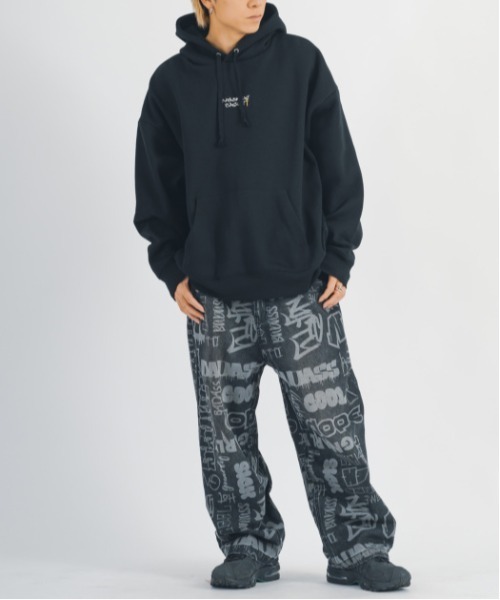 RE730 ワイドパンツ ジーンズ Graffiti art wide baggy pants
