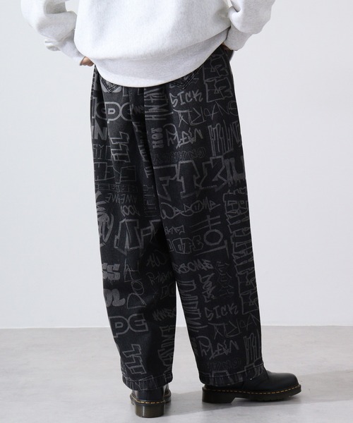 RE730 ジーンズ Graffiti art wide baggy pants / グラフィティアート