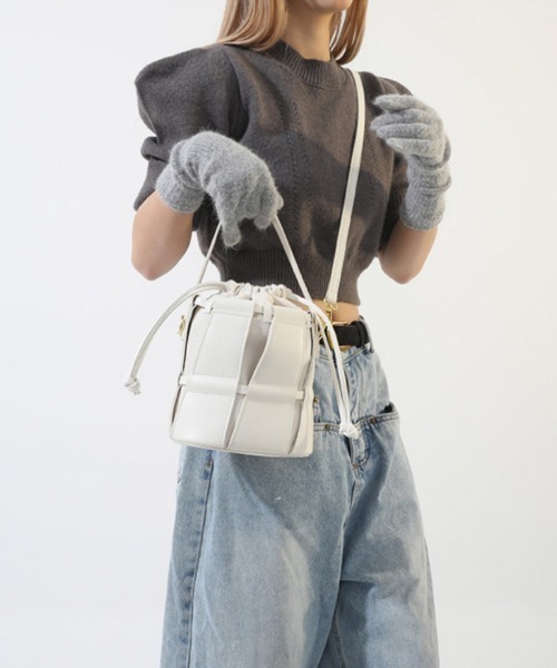 レザ ショルダー ハンドバッグ 2WAY 巾着 クロスボディS 1769 ショルダーバッグ バッグ 2way 巾着バケット ハンドバッグ
