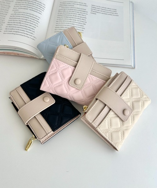 Loueme 財布 キルティング配色ミニウォレット レディース