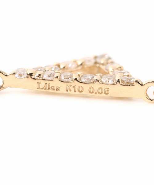 Lilas ブレスレット トライアングルダイヤブレスレット K10 レディース
