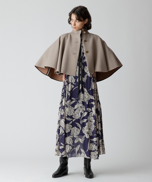 allureville ワンピース 楊柳シアーフラワープリントワンピース