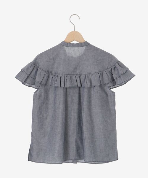 ブラウス シャツ ダンガリーフリルブラウス レディース le.coeur blanc ブラウス シャツ ダンガリーフリルブラウス