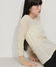 tシャツ 「サステナブル・洗える」エアリーシアーカフスカットソー レディース｜ZOZOTOWN Yahoo!店