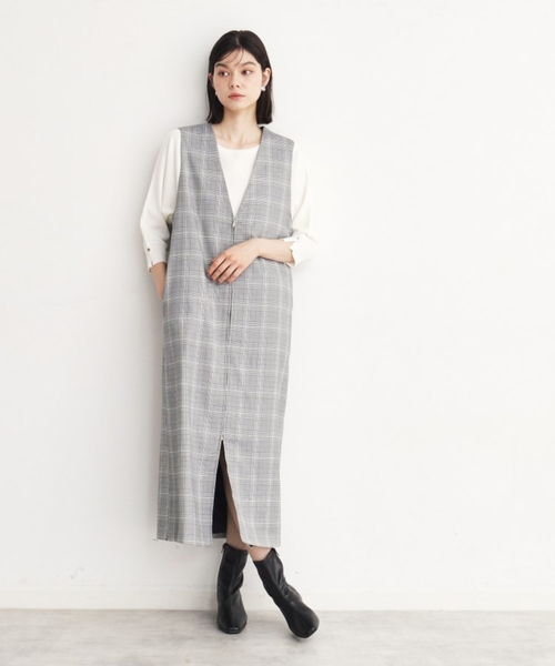 THE SHOP TK ワンピース 「ワンピースにジレにスタイル変化