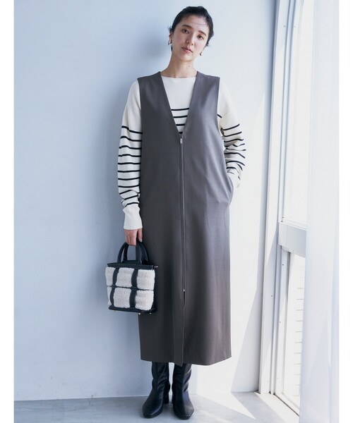 THE SHOP TK ワンピース 「ワンピースにジレにスタイル変化