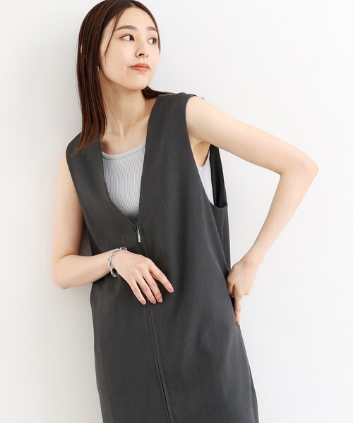 THE SHOP TK ワンピース 「ワンピースにジレにスタイル変化