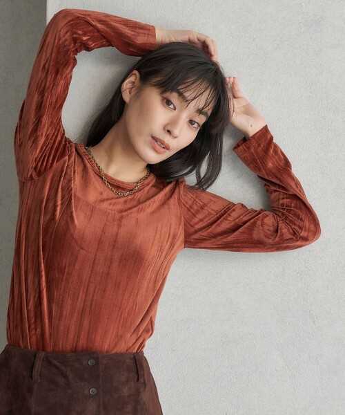 tシャツ FREAK’S STORE/フリークスストア The Yarn. クラッシュベロアトップス/ バックオープントップス レディース | FREAK'S STORE | 06