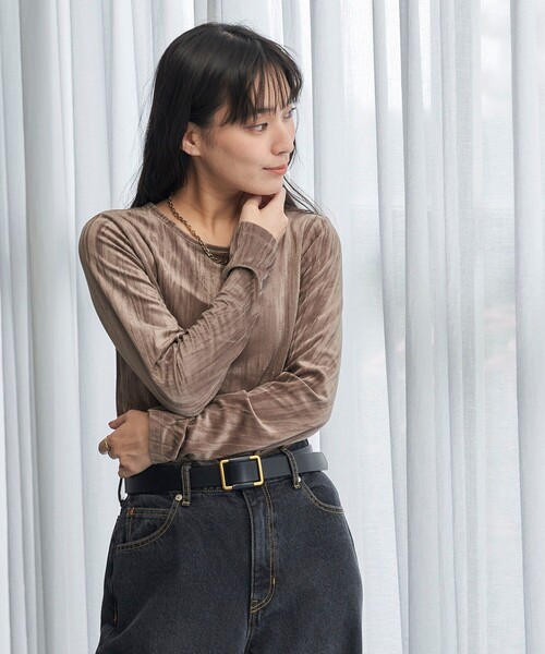 tシャツ FREAK’S STORE/フリークスストア The Yarn. クラッシュベロアトップス/ バックオープントップス レディース | FREAK'S STORE | 15