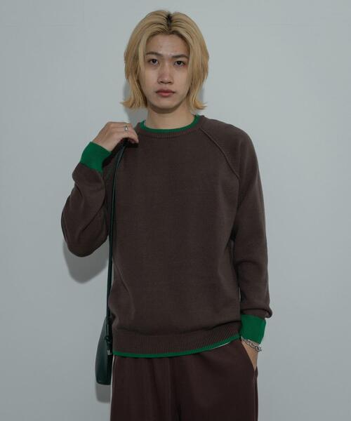 STONE  オリーブリブニットセーター SENSE OF PLACE by URBAN RESEARCH セーター ニット 「ユニセックス