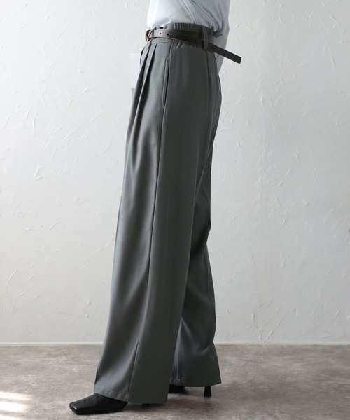 Bonjour Sagan（ボンジュールサガン） パンツ ツータックハイウエスト