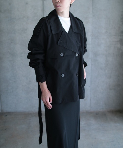Gina Tricot トレンチコート コート Short belted trench coat