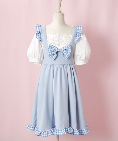 Lolime by mellfy memory ジャンパースカート Popping Ribbon 