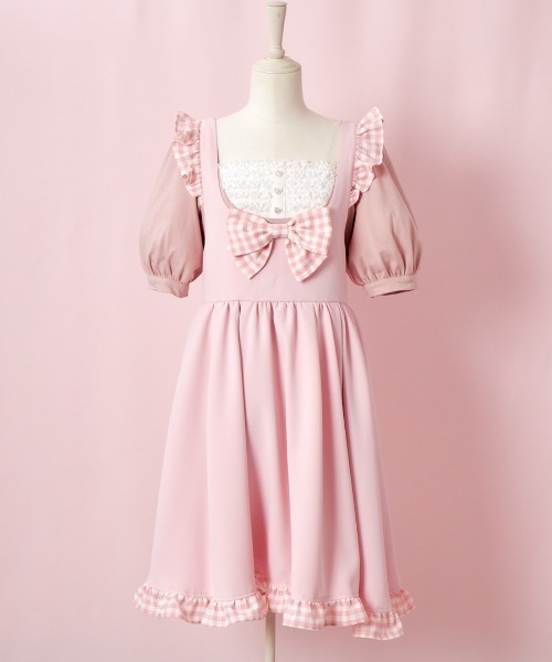 メルフィーメモリー Popping Ribbon JSK ／ Lolime Lolime by mellfy memory ジャンパースカート Popping Ribbon