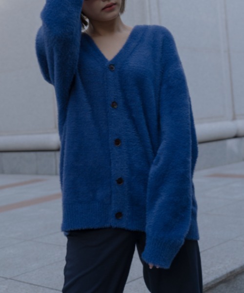 BLUE×PALANG（ブルーパラン） カーディガン SHORT SHAGGY BIG CARDIGAN