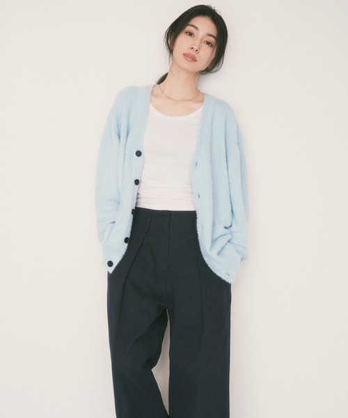 BLUE×PALANG（ブルーパラン） カーディガン SHORT SHAGGY BIG CARDIGAN