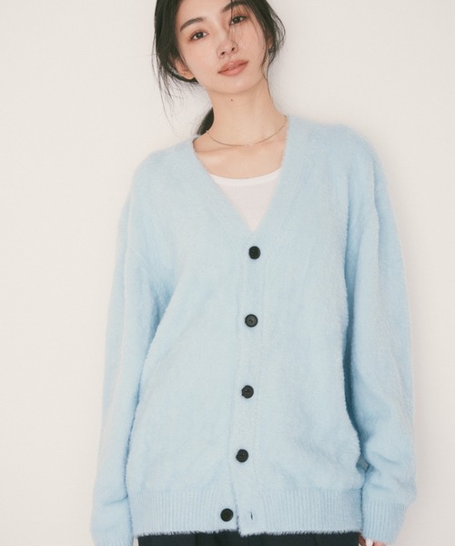 BLUE×PALANG（ブルーパラン） カーディガン SHORT SHAGGY BIG CARDIGAN